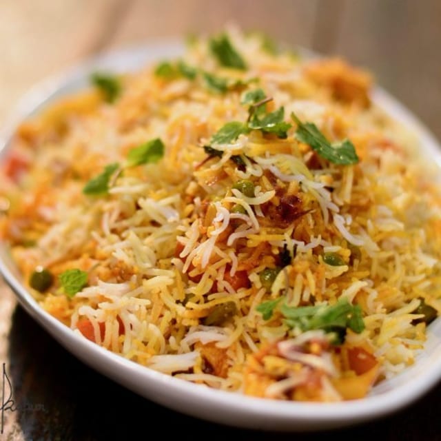 Vegetable Dum Biriyani.