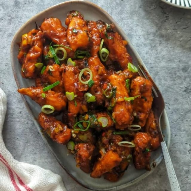 Baby Corn Manchurian.